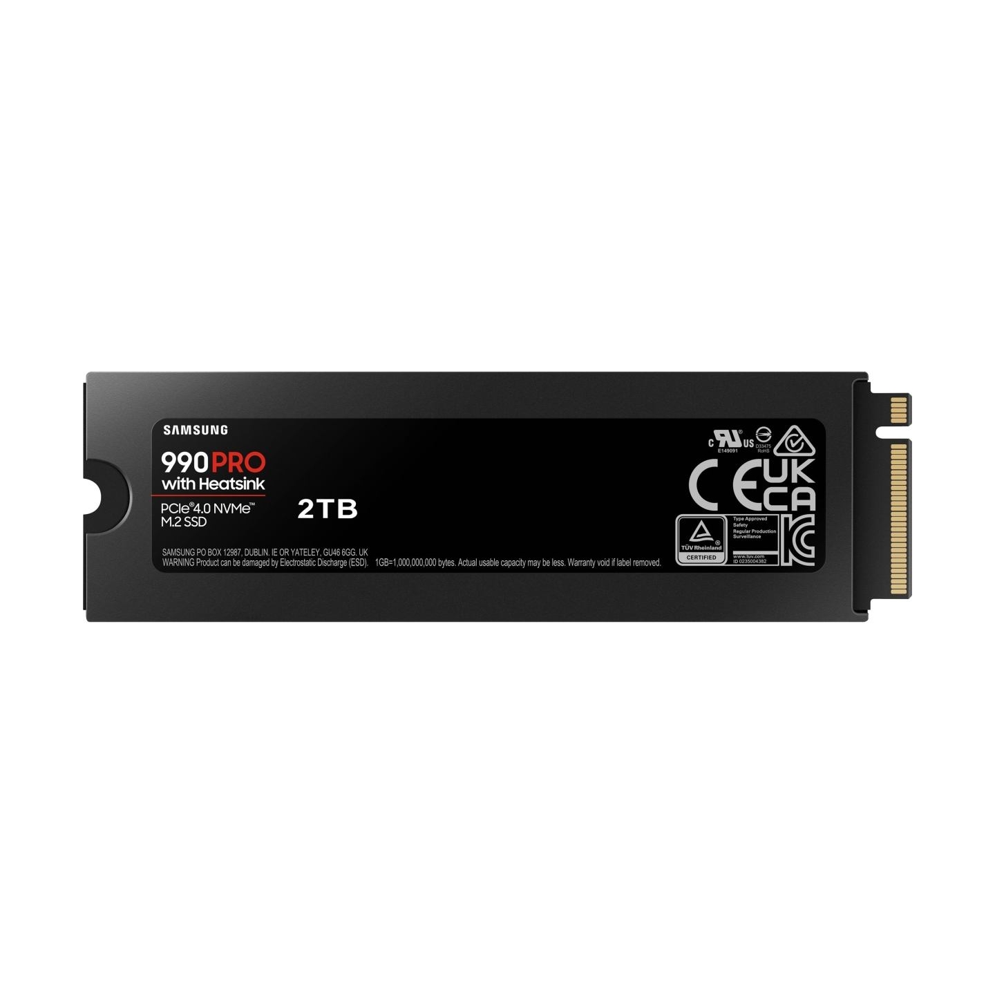 Samsung | 990 PRO with Heatsink | 2000 GB | SSD form factor M.2 2280 | Solid-state drive interface M.2 NVMe | Read speed 7450 MB