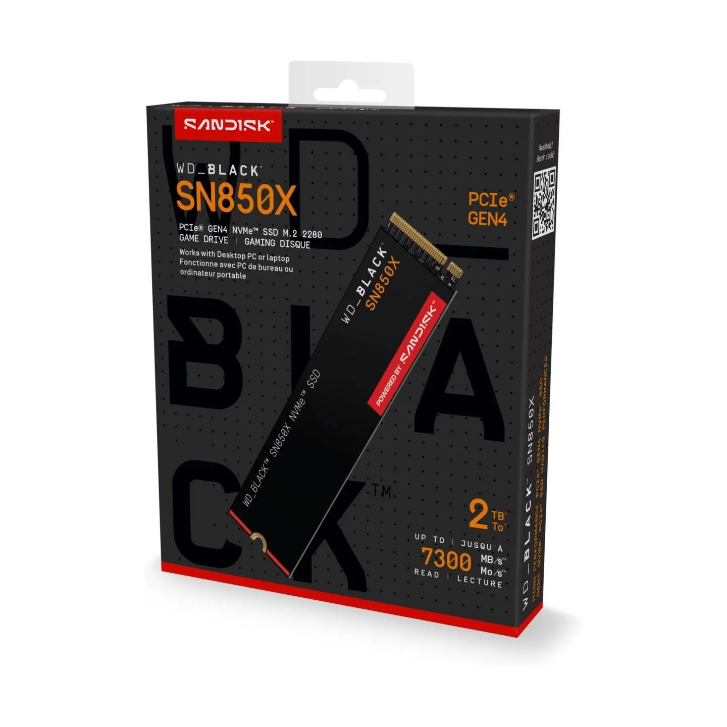 Sandisk SSD|SANDISK|1200xTBW rating|Read speed 7300 MB/s|Write speed 6600 MB/s|NVMe Yes|PCI Express 4.0|M.2|2000 GB|POWERED BY S