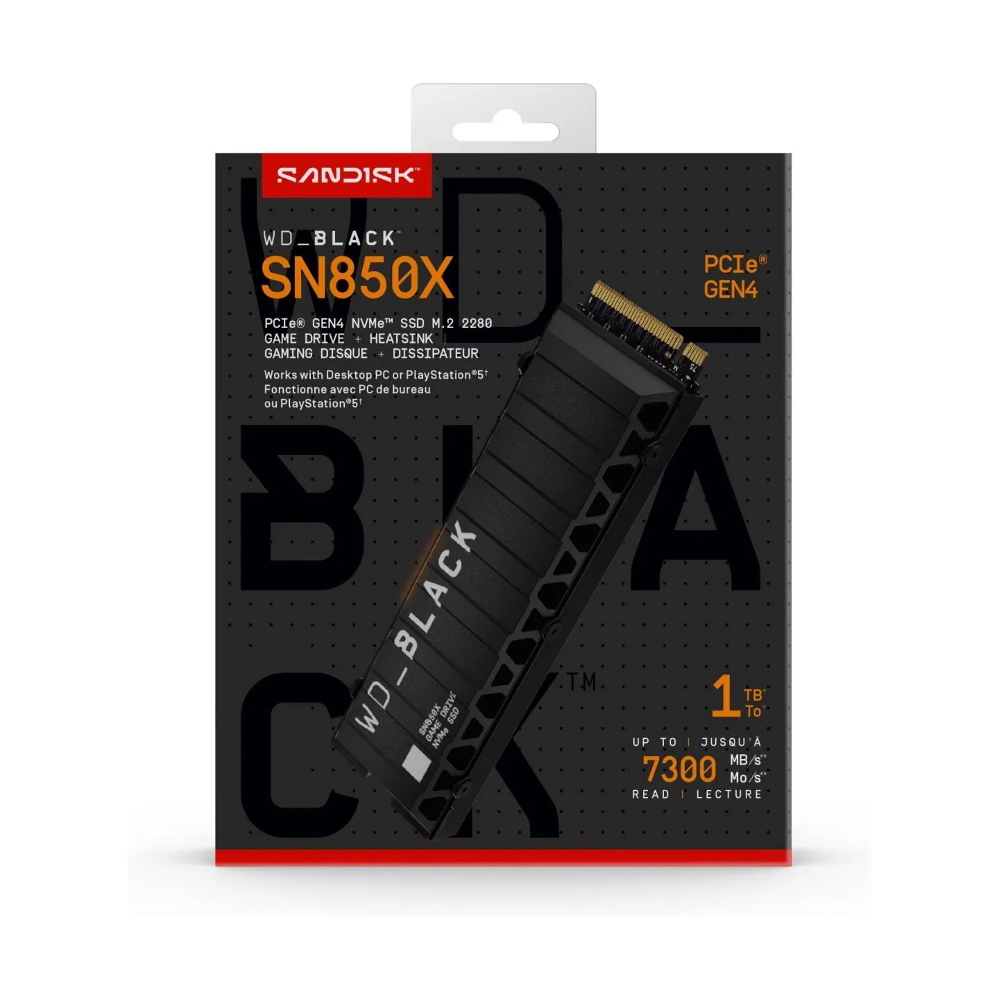 Sandisk SSD|SANDISK|600xTBW rating|Read speed 7300 MB/s|Write speed 6300 MB/s|NVMe Yes|PCI Express 4.0|M.2|1000 GB|POWERED BY SA