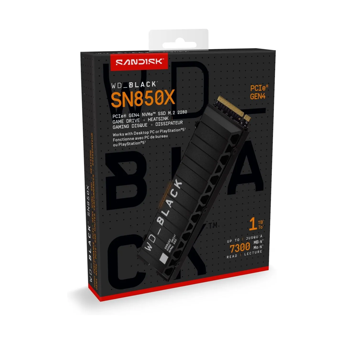 Sandisk SSD|SANDISK|600xTBW rating|Read speed 7300 MB/s|Write speed 6300 MB/s|NVMe Yes|PCI Express 4.0|M.2|1000 GB|POWERED BY SA
