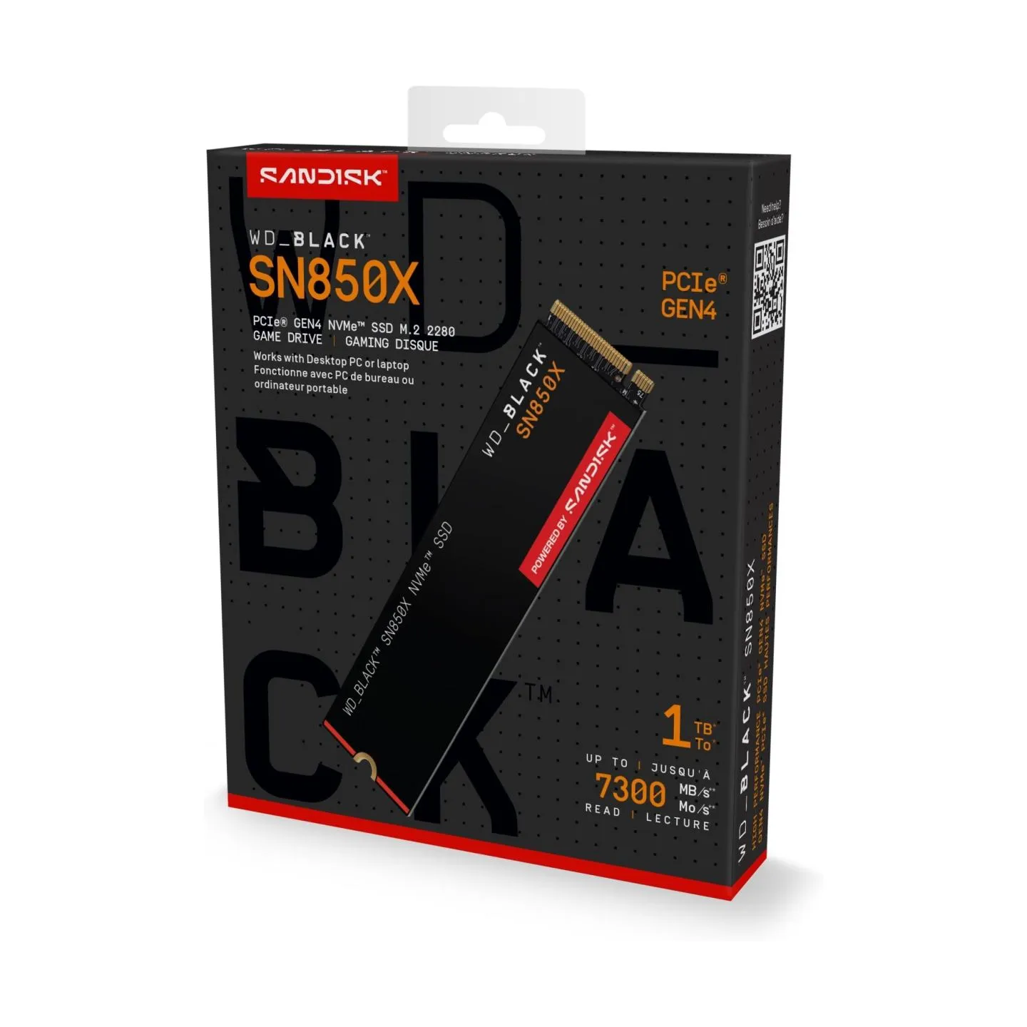 Sandisk SSD|SANDISK|600xTBW rating|Read speed 7300 MB/s|Write speed 6300 MB/s|NVMe Yes|PCI Express 4.0|M.2|1000 GB|POWERED BY SA