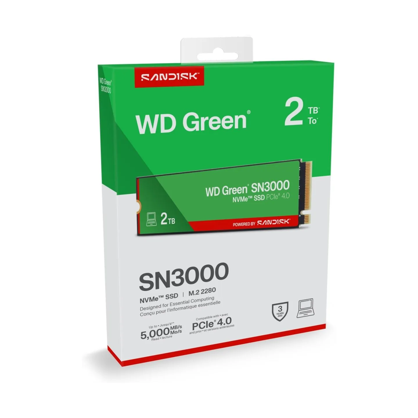 Sandisk SSD|SANDISK|Read speed 5000 MB/s|Write speed 4200 MB/s|NVMe Yes|PCI Express 4.0|M.2|2048 GB|POWERED BY SANDISK|Green|WDS