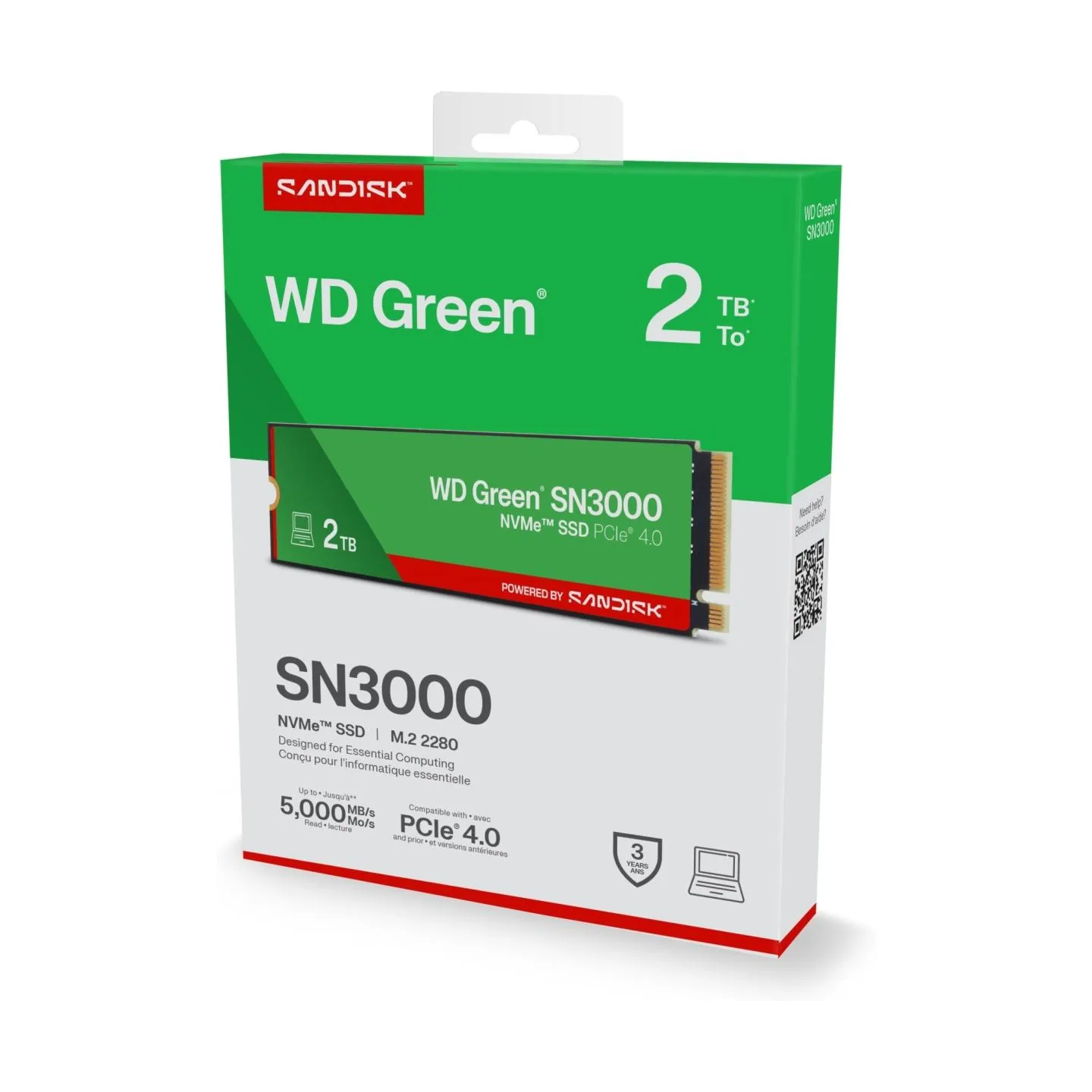 Sandisk SSD|SANDISK|Read speed 5000 MB/s|Write speed 4200 MB/s|NVMe Yes|PCI Express 4.0|M.2|2048 GB|POWERED BY SANDISK|Green|WDS