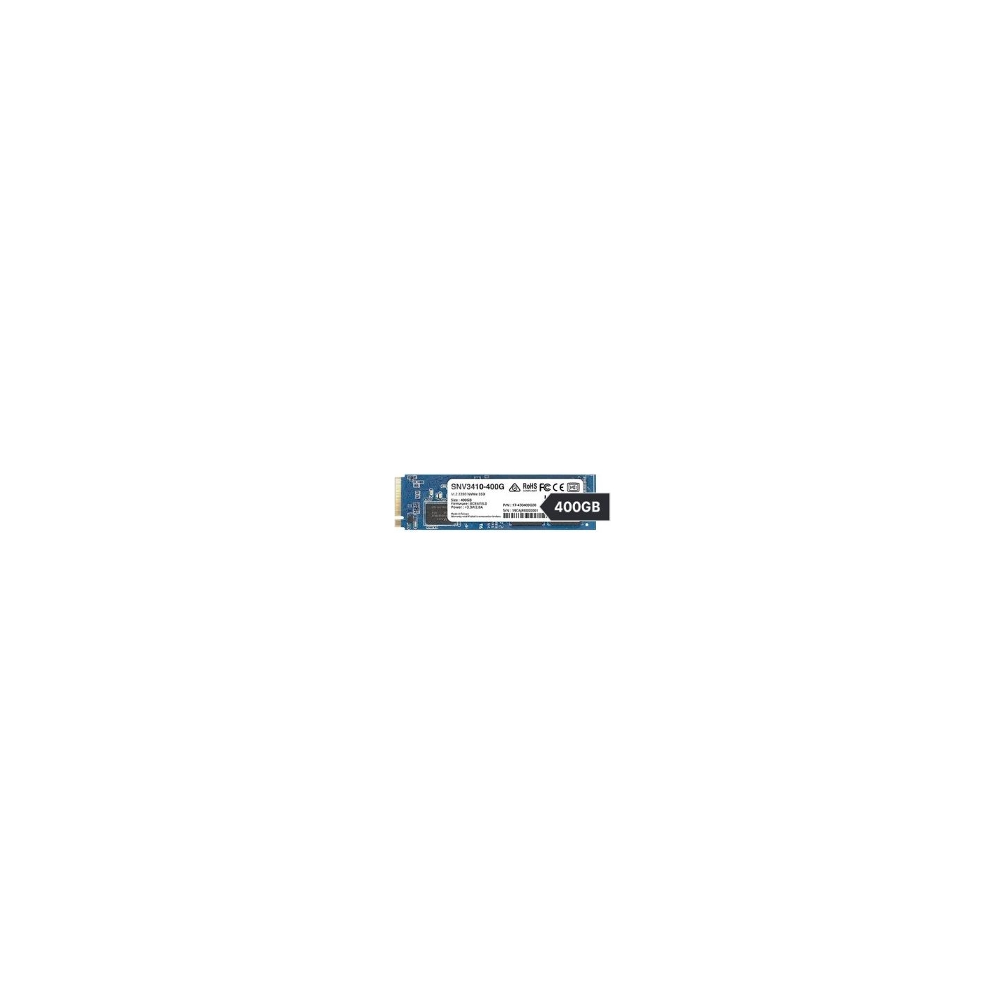 Synology | SSD | SNV3410-400G | 400 GB | SSD form factor M.2 2280 | Solid-state drive interface M.2 NVME | Read speed 3000 MB/s 