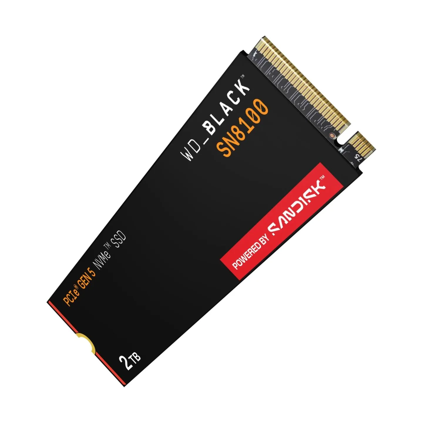 Sandisk SSD|SANDISK|2400xTBW rating|NVMe Yes|PCI Express 5.0|M.2|2000 GB|POWERED BY SANDISK|Black SN8100|WDS200T1X0M