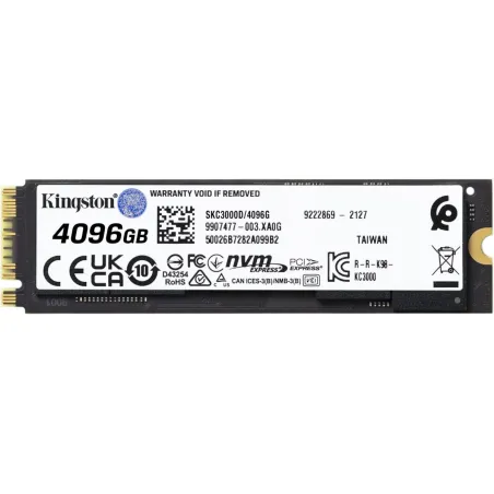 Kingston SSD drive KC3000 4096GB PCIe 4.0 NVMe M.2