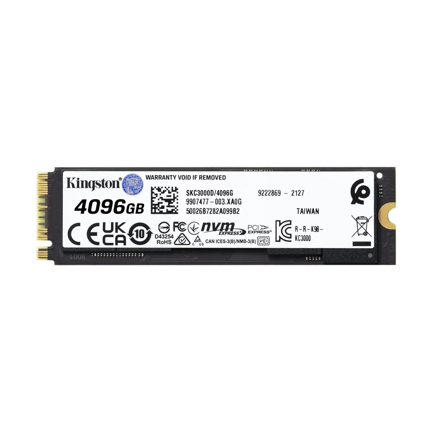 Kingston SSD drive KC3000 4096GB PCIe 4.0 NVMe M.2