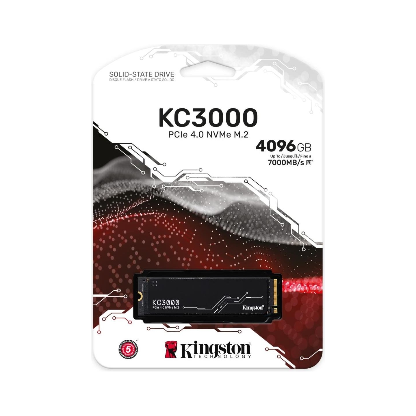 Kingston SSD drive KC3000 4096GB PCIe 4.0 NVMe M.2