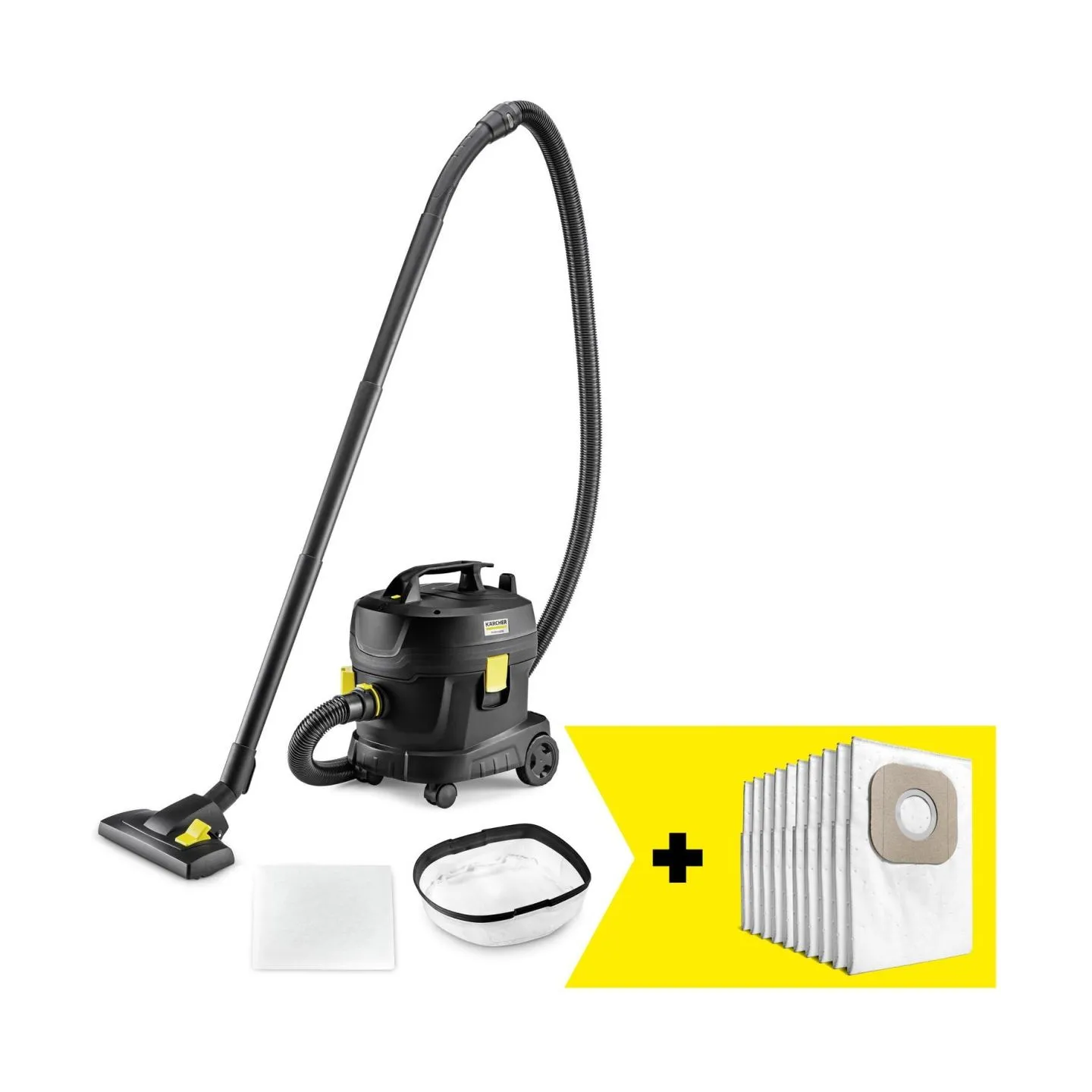 Karcher Vacuum Cleaner|KARCHER|Input power 850 W|Dust capacity 11 L|Drum vacuum|Cleaning type Dry|Dust container Dust bag|Colour