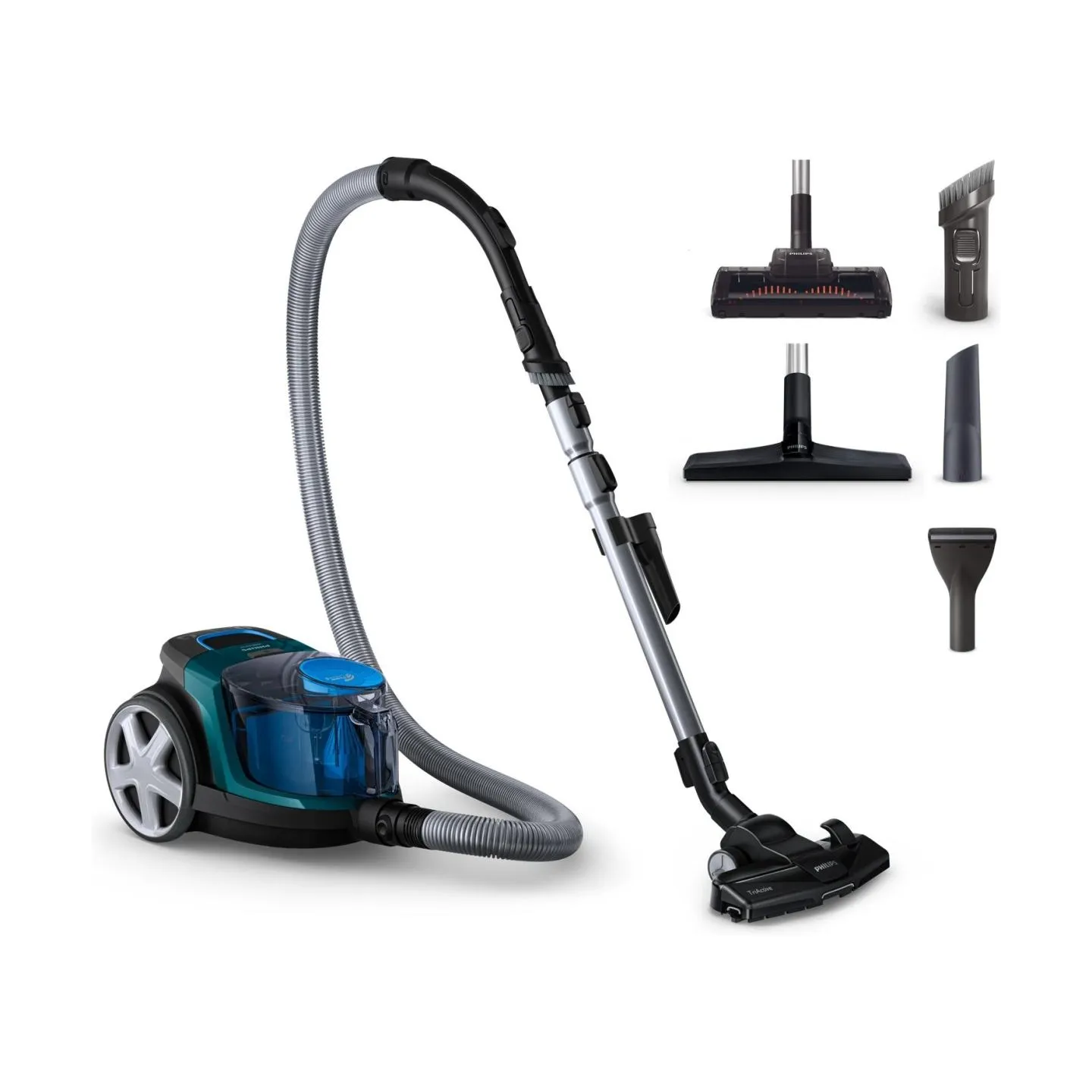 Philips PowerPro Compact Bagless FC9334/09 TriActive and Hard floors nozzle Allergy filter with PowerCyclone 5 Technology / FC93