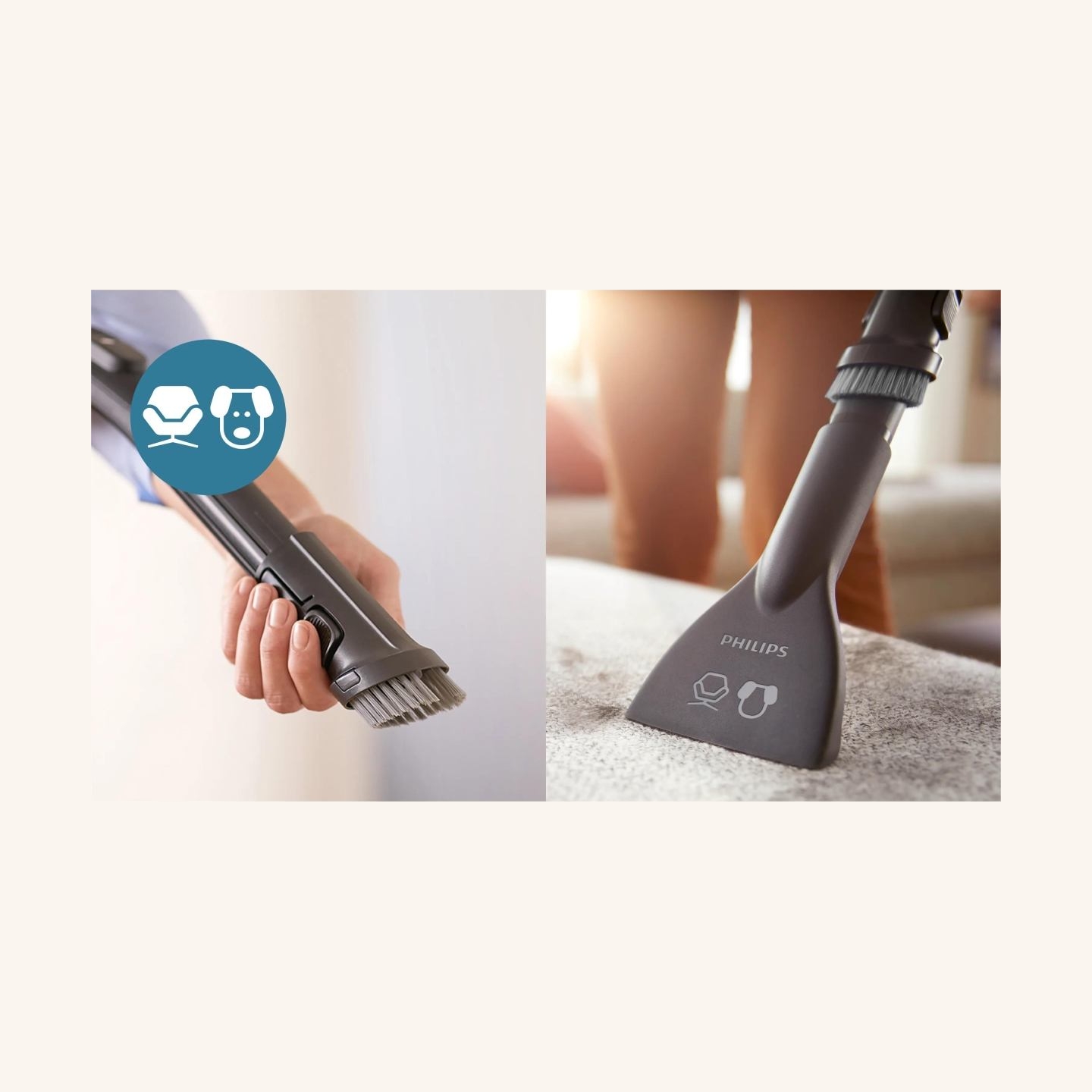 Philips PowerPro Compact Bagless FC9334/09 TriActive and Hard floors nozzle Allergy filter with PowerCyclone 5 Technology / FC93