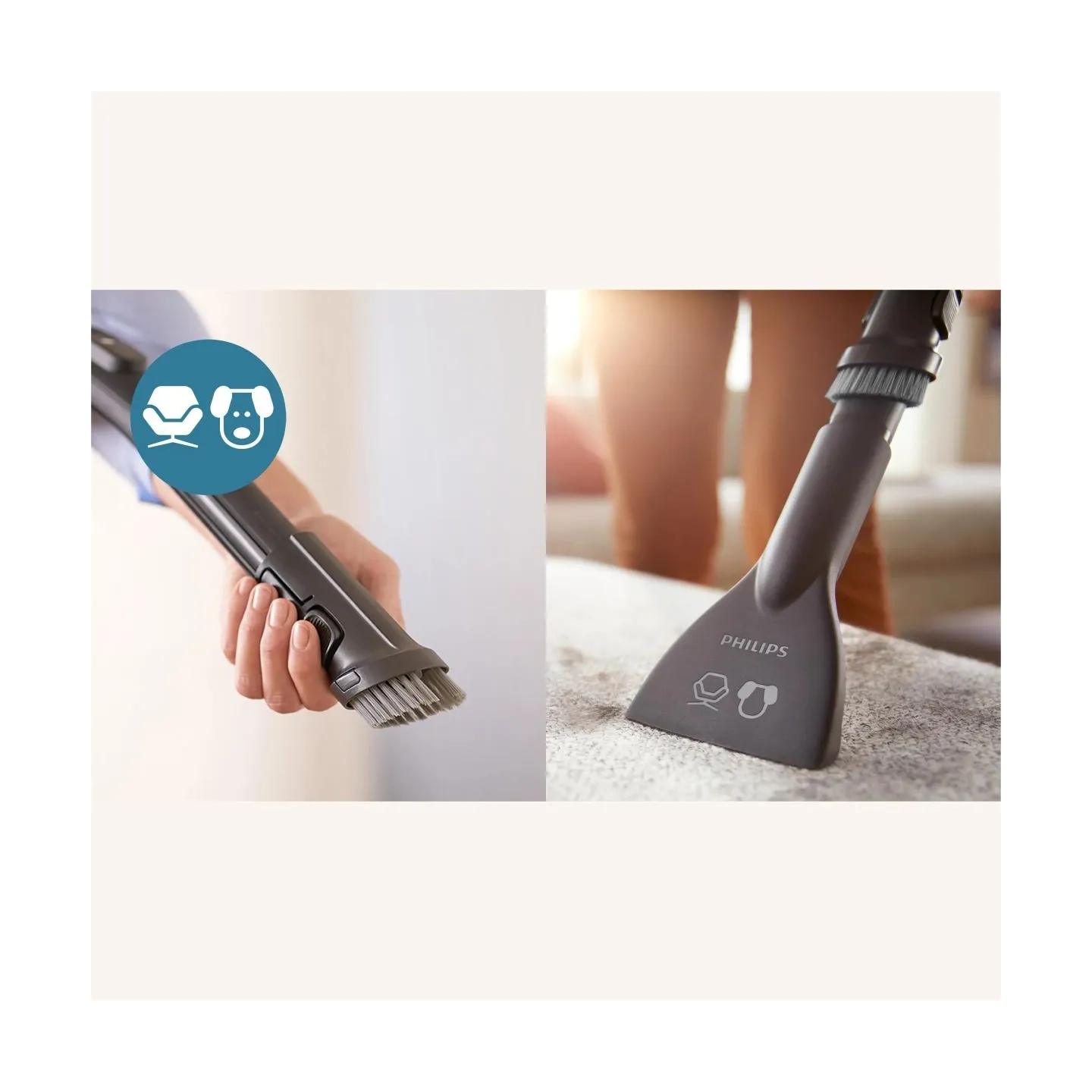 Philips PowerPro Compact Bagless FC9334/09 TriActive and Hard floors nozzle Allergy filter with PowerCyclone 5 Technology / FC93