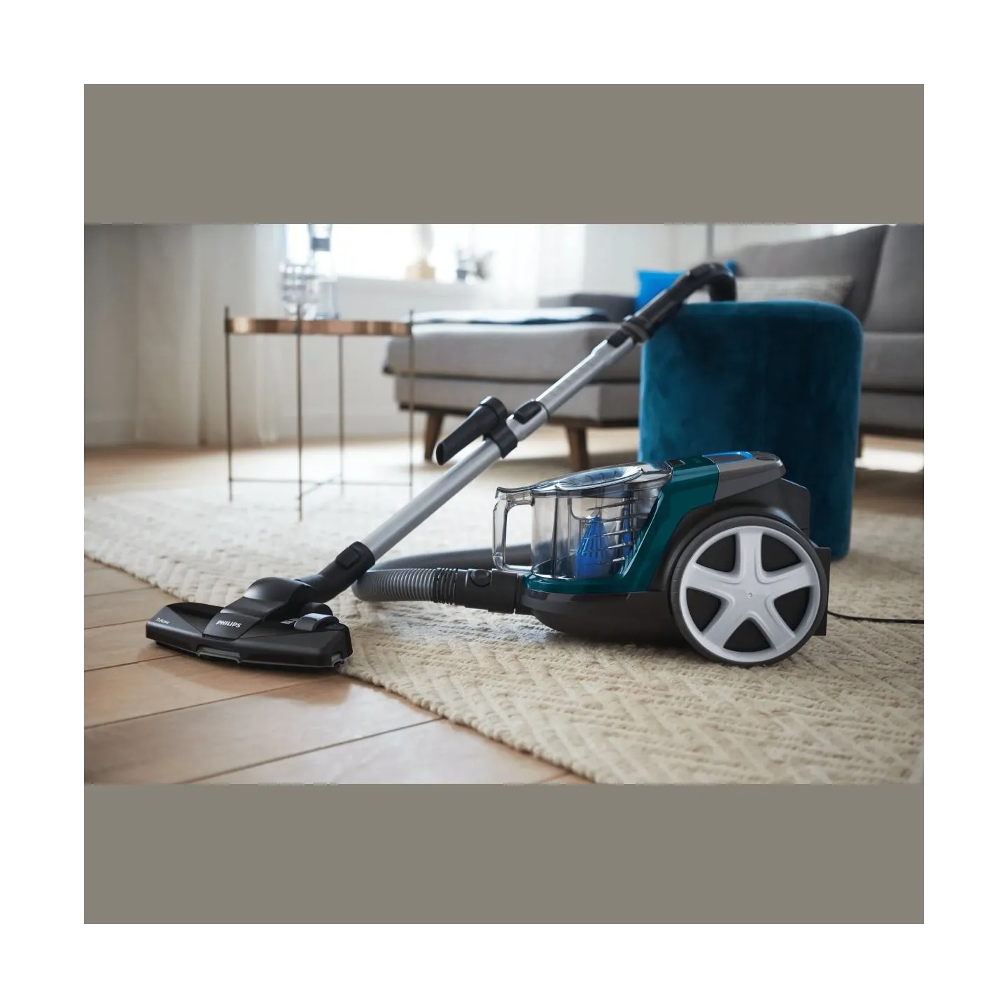 Philips PowerPro Compact Bagless FC9334/09 TriActive and Hard floors nozzle Allergy filter with PowerCyclone 5 Technology / FC93