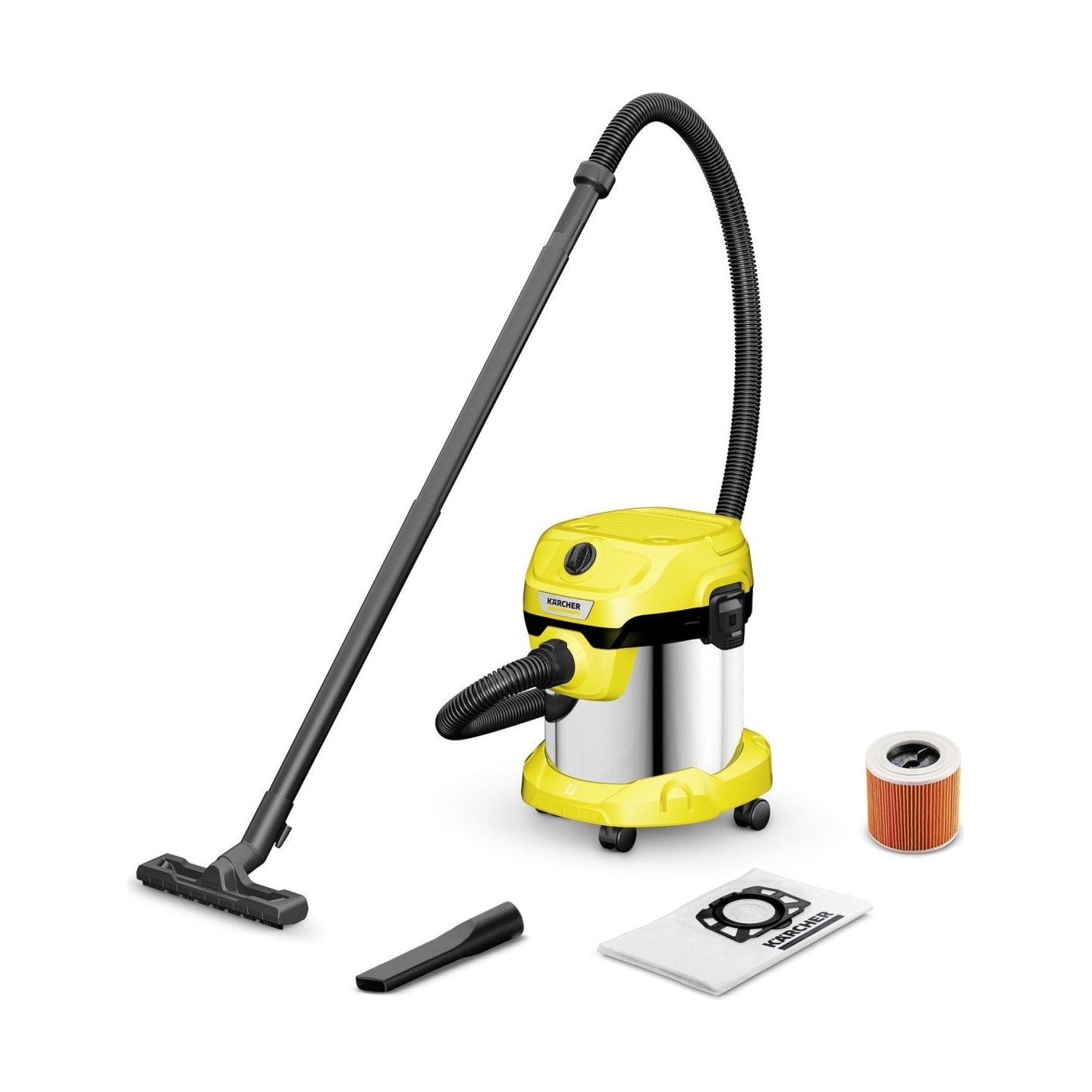 Karcher Vacuum Cleaner|KARCHER|Suction power 220 AW|Input power 1000 W|Dust capacity 15 L|Drum vacuum|Cleaning type Dry&wet|Dust