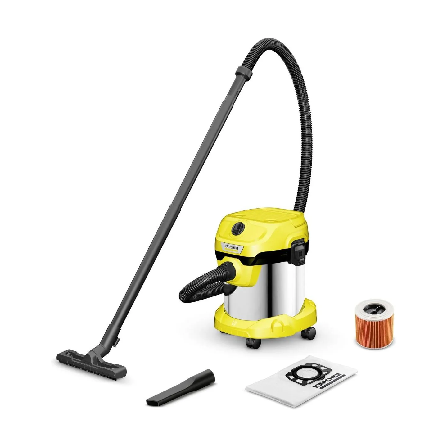 Karcher Vacuum Cleaner|KARCHER|Suction power 220 AW|Input power 1000 W|Dust capacity 15 L|Drum vacuum|Cleaning type Dry&wet|Dust