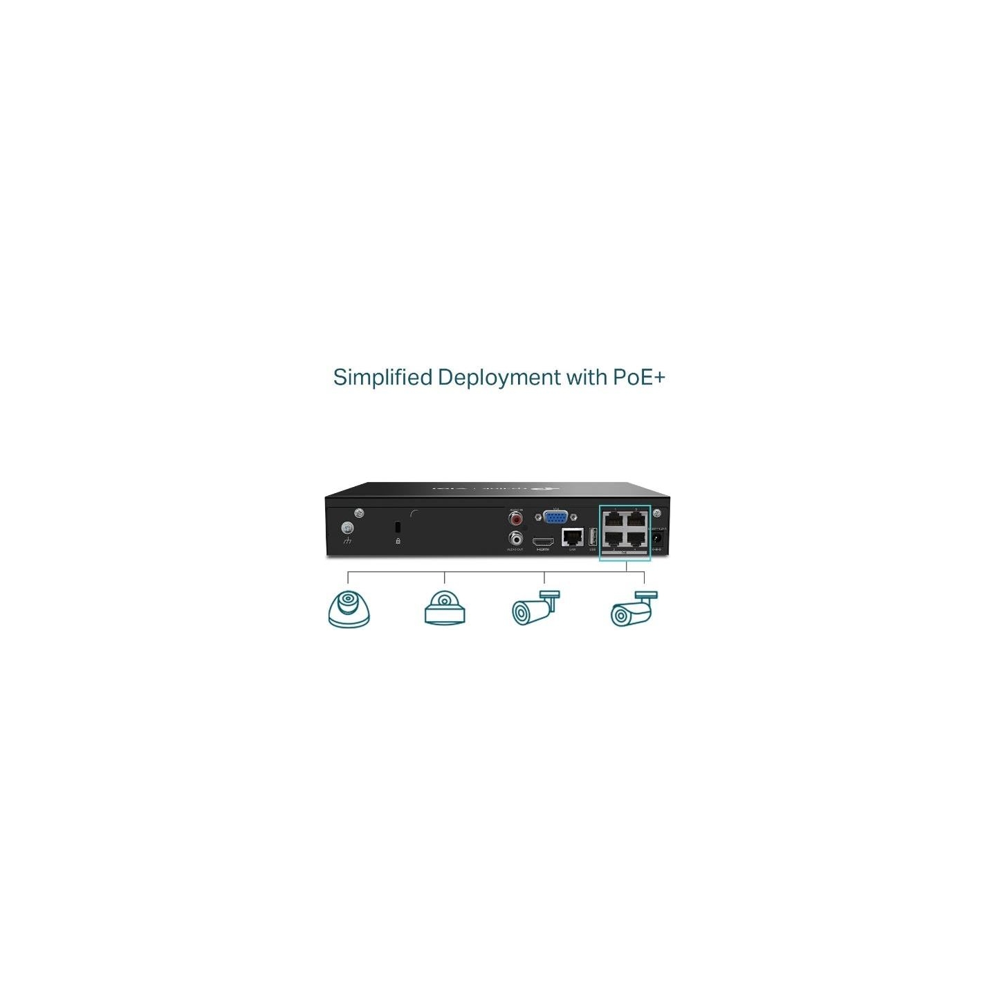 Tp-Link NET VIDEO RECORDER 4CH POE+/VIGI NVR1004H-4P TP-LINK