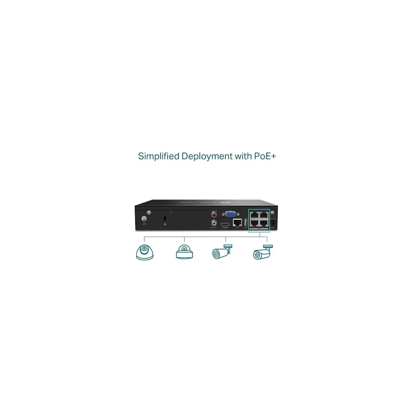 Tp-Link NET VIDEO RECORDER 4CH POE+/VIGI NVR1004H-4P TP-LINK