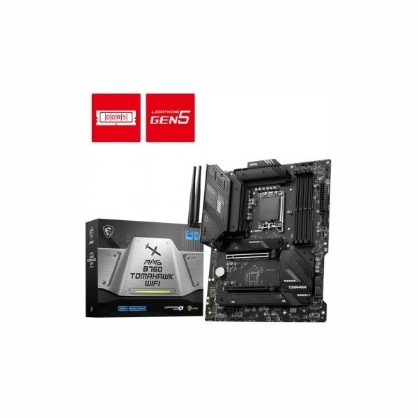 MSI | MAG B760 TOMAHAWK WIFI | Processor family Intel | Processor socket LGA1700 | DDR5 | Supported hard disk drive interfaces S