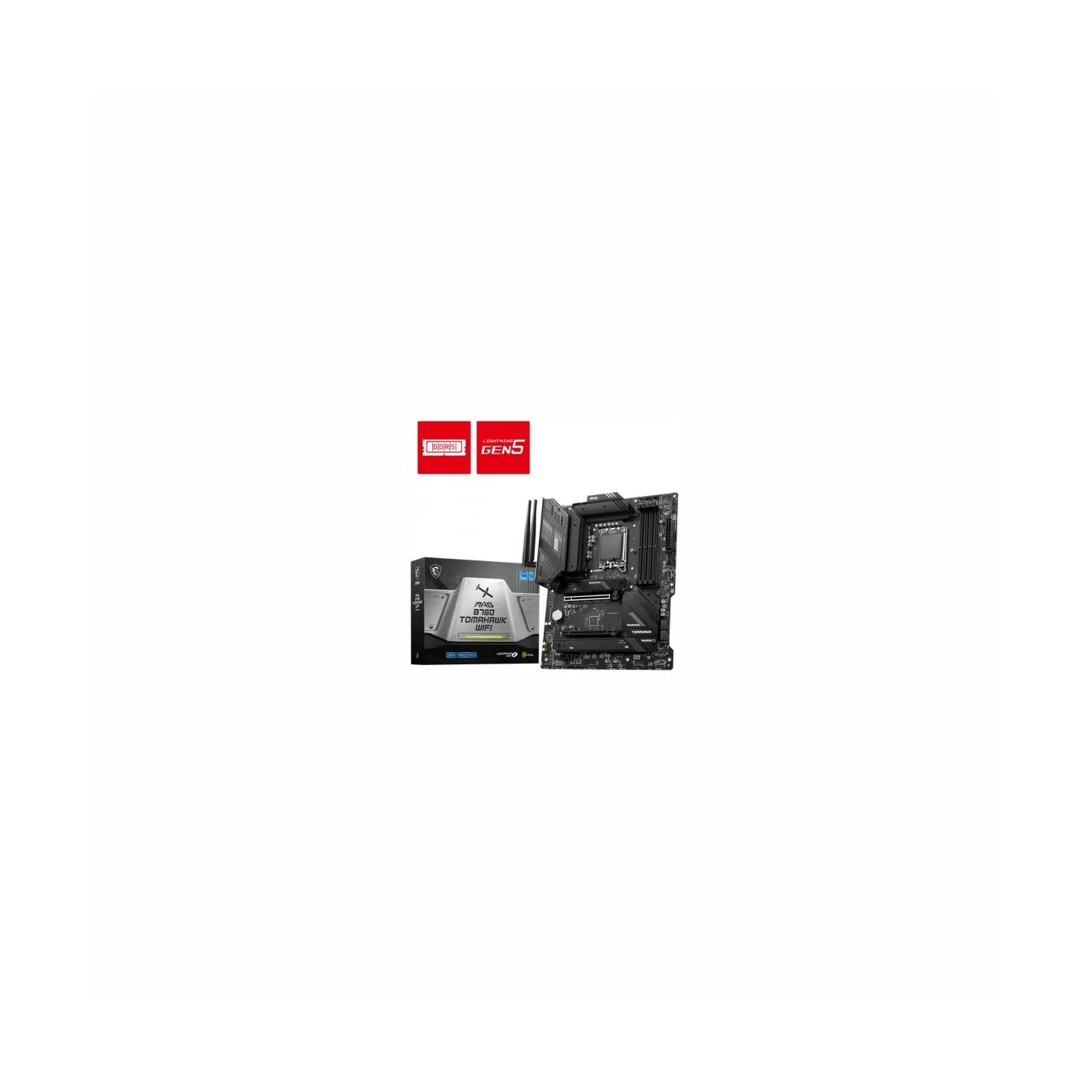 MSI | MAG B760 TOMAHAWK WIFI | Processor family Intel | Processor socket LGA1700 | DDR5 | Supported hard disk drive interfaces S