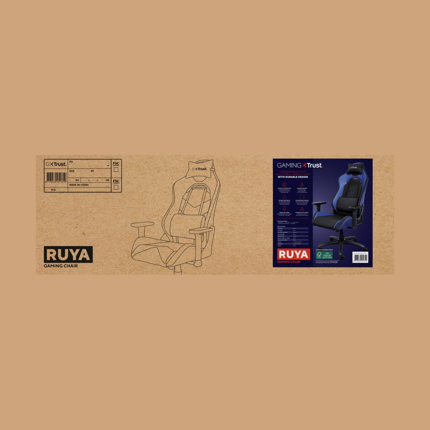 Trust GAMING CHAIR GXT 714B RUYA/BLUE 25131 TRUST