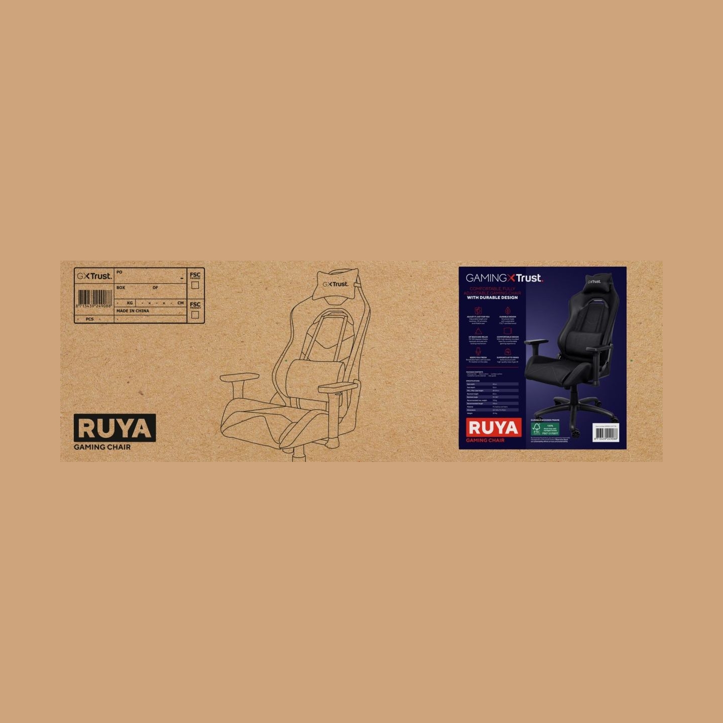 Trust GXT714 RUYA ECO GAMING CHAIR BLACK