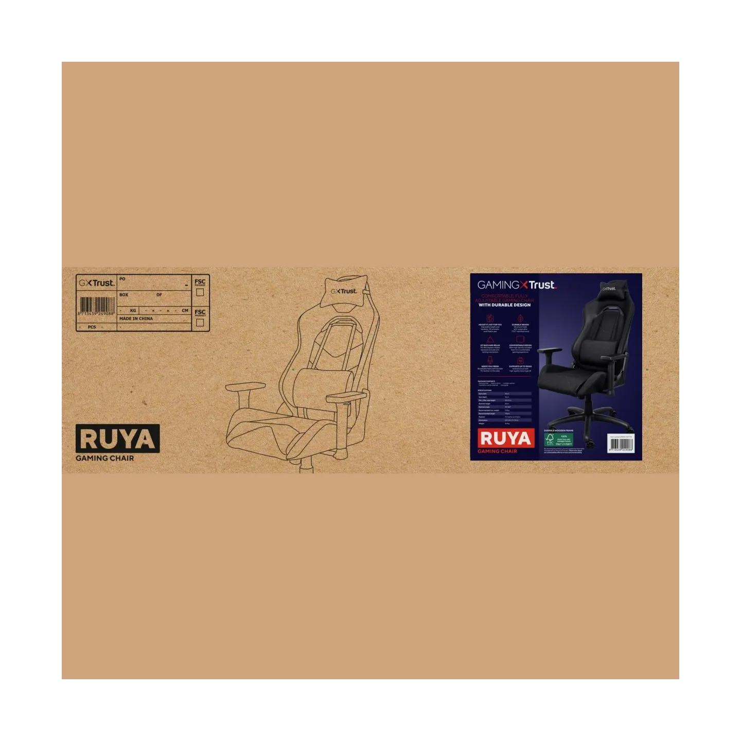 Trust GXT714 RUYA ECO GAMING CHAIR BLACK