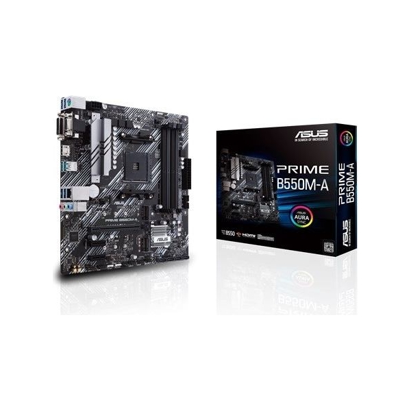 Asus Motherboard PRIME B550M-A AM4 4DDR4 DVI-D/HDMI M.2 mATX