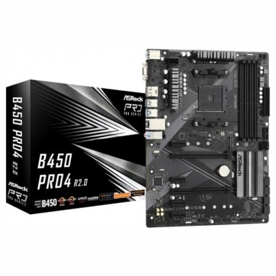 Asrock B450 PRO4 R2.0 AM4 4DDR 4 DP/HDMI M.2 USB3.2 AT