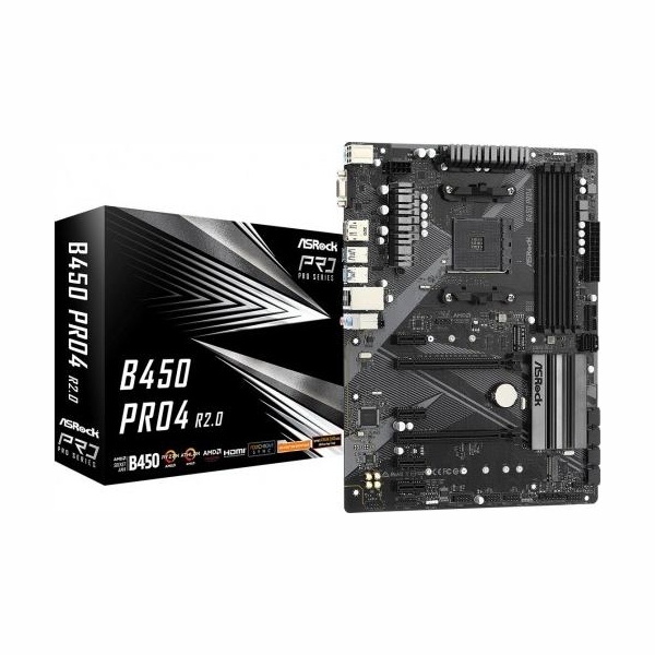 Asrock Mainboard|ASROCK|AMD B450|SAM4|ATX|4xPCI-Express 2.0 1x|2xPCI-Express 3.0 16x|2xM.2|Memory DDR4|Memory slots 4|1x15pin D-
