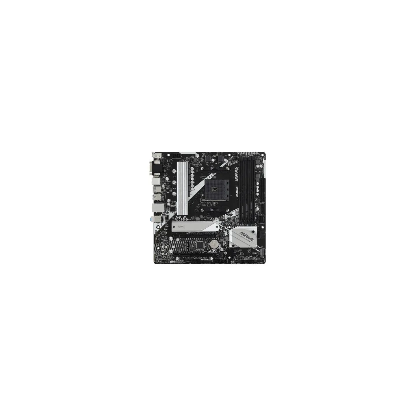 Asrock Motherboard A520M Pro4 AM4 4DDR4 HDMI/DP/VGA M.2 mATX
