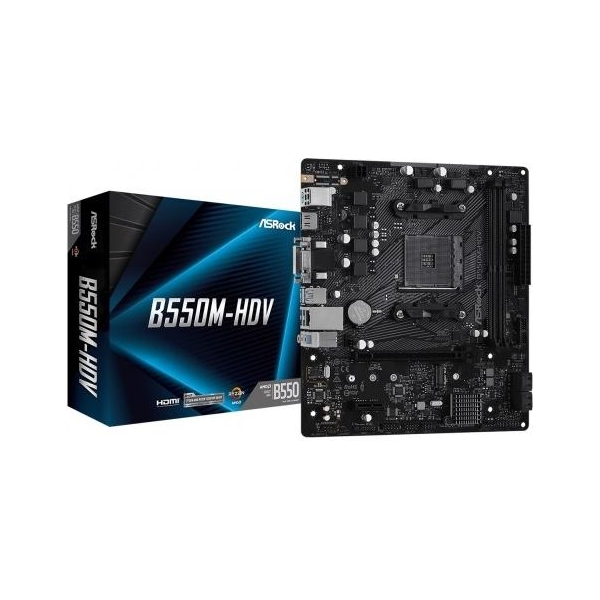 Asrock Motherboard B550M-HDV AM4 2DDR4 HDMI/DVI/D-SUB M.2 mATX
