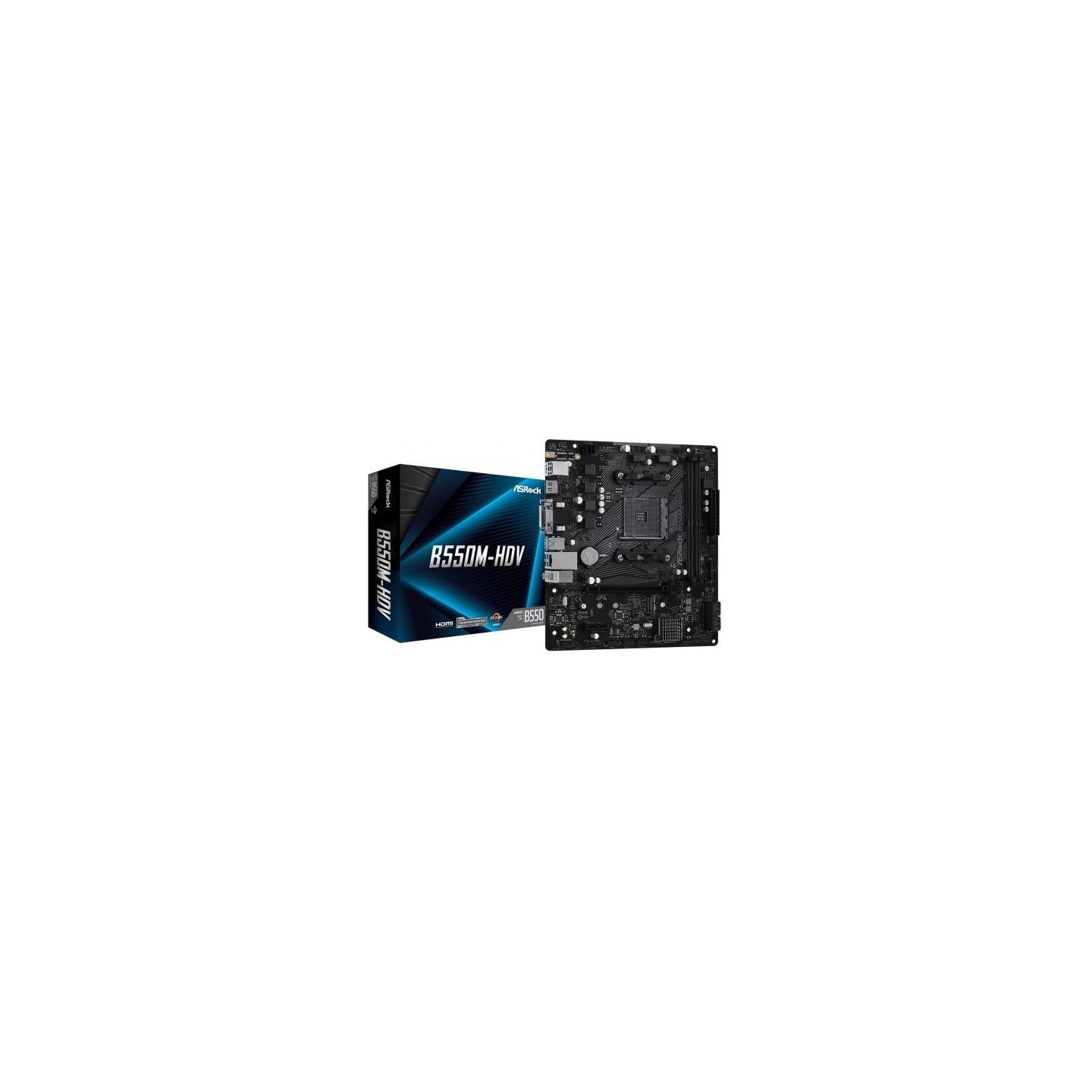 Asrock Motherboard B550M-HDV AM4 2DDR4 HDMI/DVI/D-SUB M.2 mATX