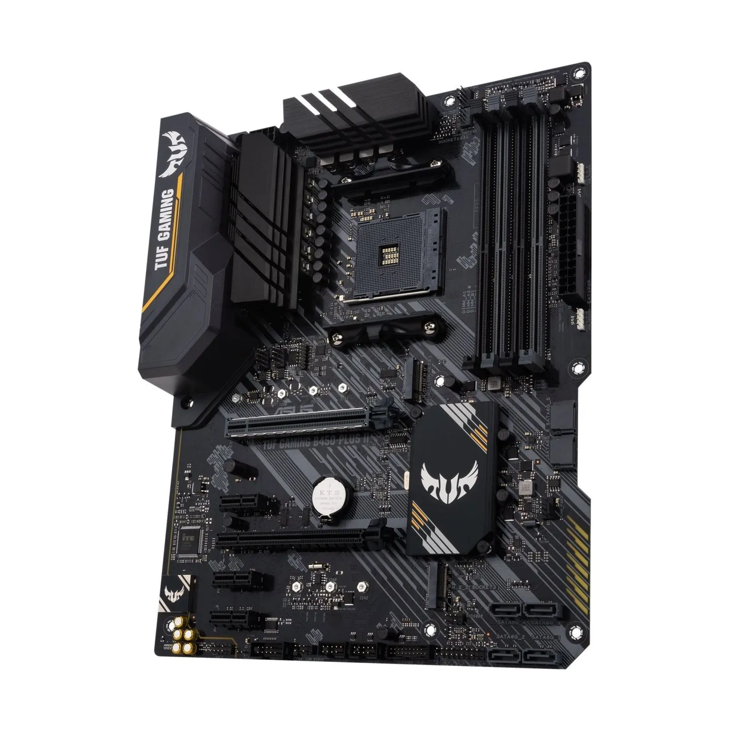 Asus | TUF GAMING B450-PLUS II | Processor family AMD | Processor socket AM4 | DDR4 | Memory slots 4 | Number of SATA connectors