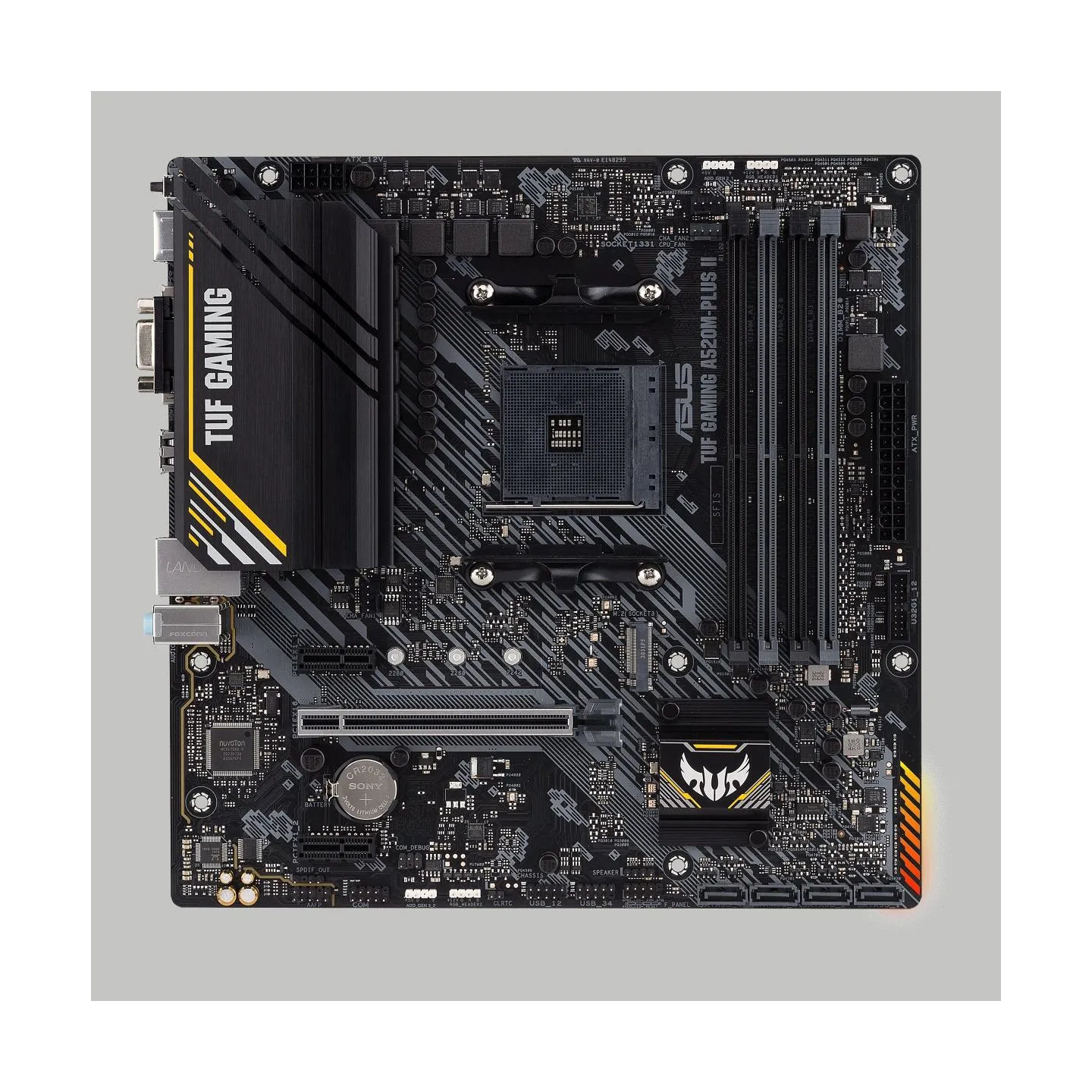 Asus | TUF GAMING A520M-PLUS II | Processor family AMD | Processor socket AM4 | DDR4 DIMM | Memory slots 4 | Supported hard disk