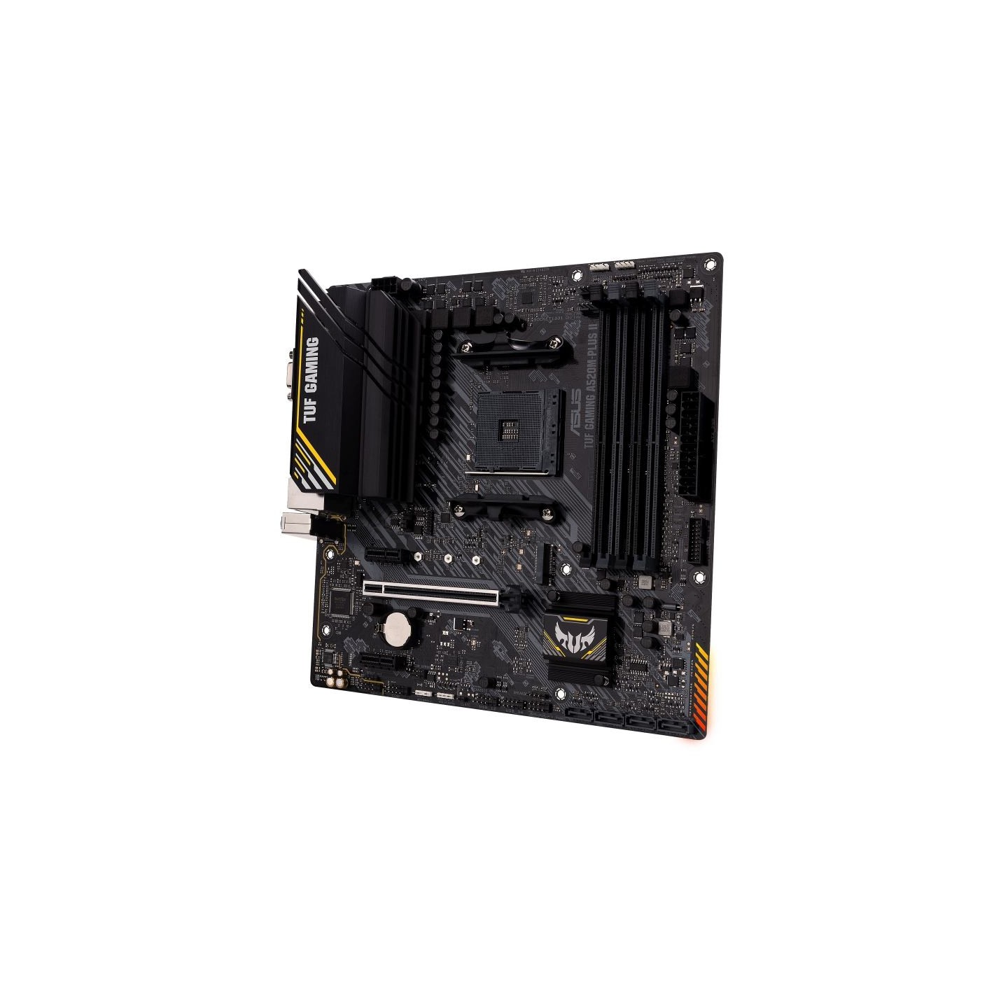 Asus | TUF GAMING A520M-PLUS II | Processor family AMD | Processor socket AM4 | DDR4 DIMM | Memory slots 4 | Supported hard disk