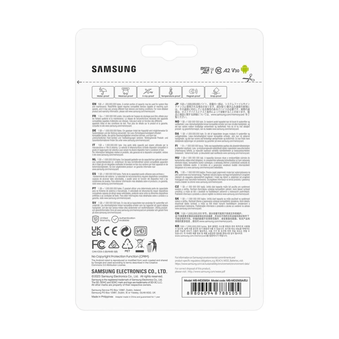 Samsung MEMORY MICRO SDXC PRO+ 256GB/W/ADAPT. MB-MD256SA/EU SAMSUNG