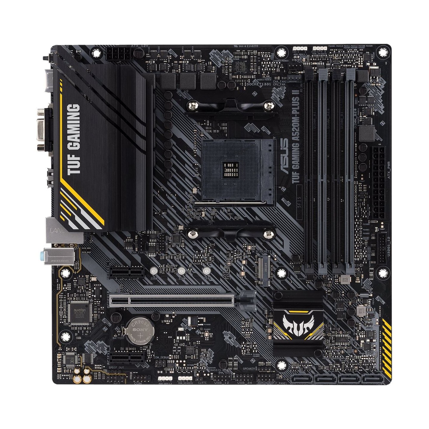 Asus | TUF GAMING A520M-PLUS II | Processor family AMD | Processor socket AM4 | DDR4 DIMM | Memory slots 4 | Supported hard disk