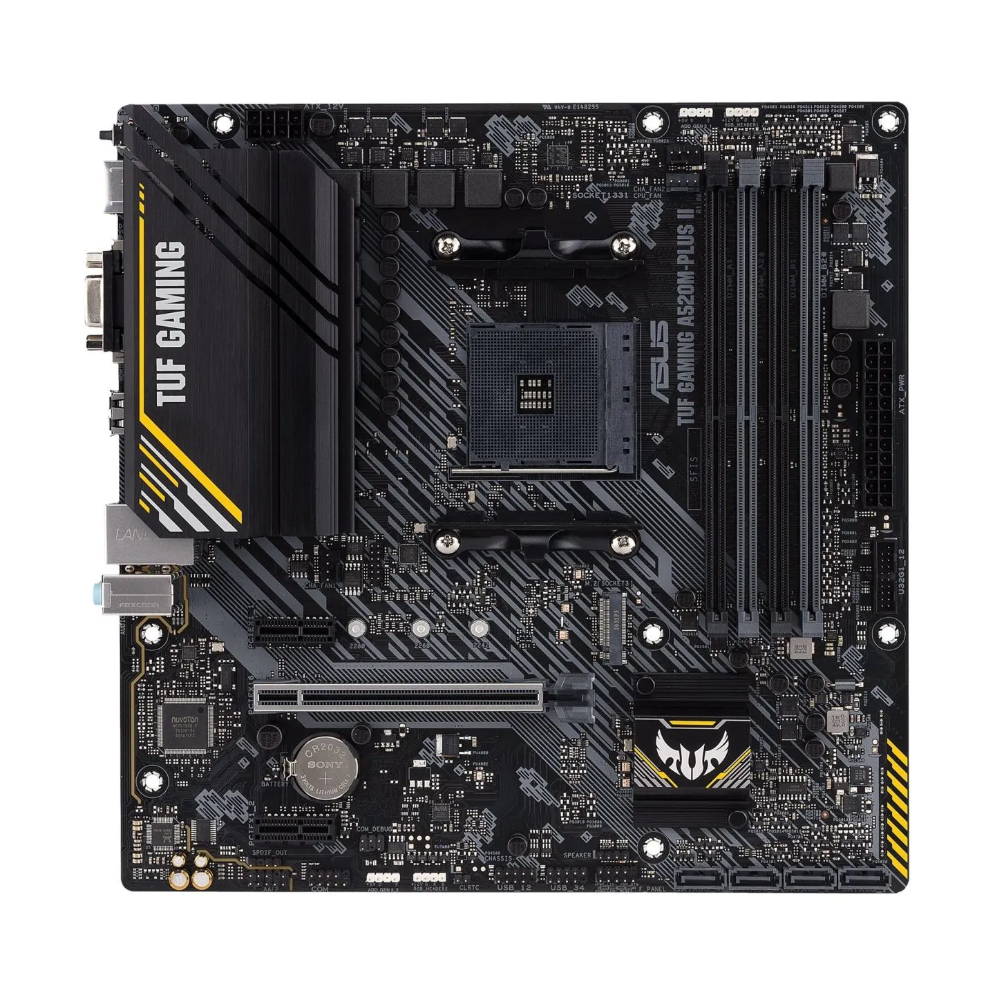 Asus | TUF GAMING A520M-PLUS II | Processor family AMD | Processor socket AM4 | DDR4 DIMM | Memory slots 4 | Supported hard disk