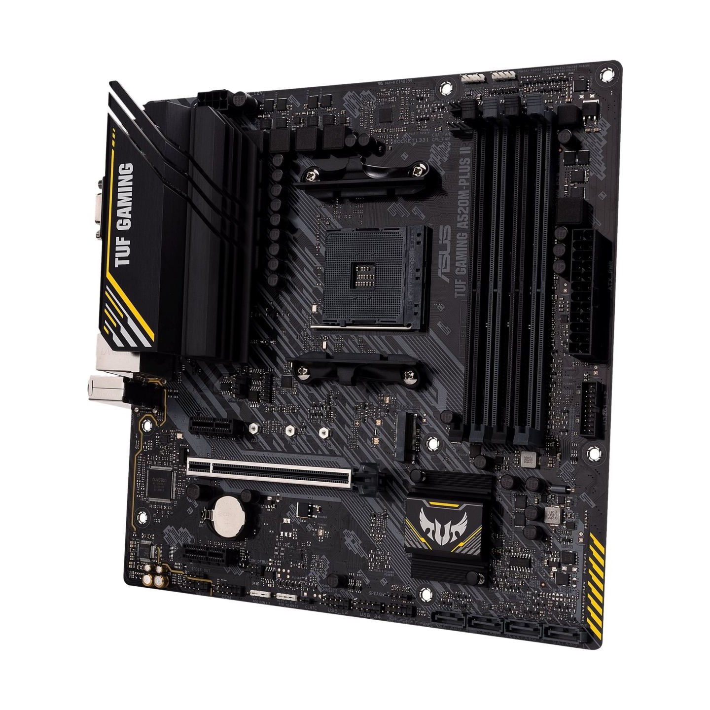 Asus | TUF GAMING A520M-PLUS II | Processor family AMD | Processor socket AM4 | DDR4 DIMM | Memory slots 4 | Supported hard disk