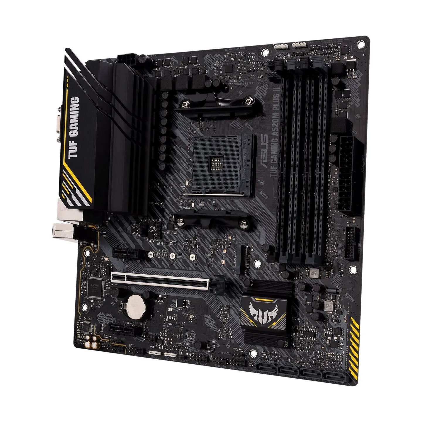 Asus | TUF GAMING A520M-PLUS II | Processor family AMD | Processor socket AM4 | DDR4 DIMM | Memory slots 4 | Supported hard disk