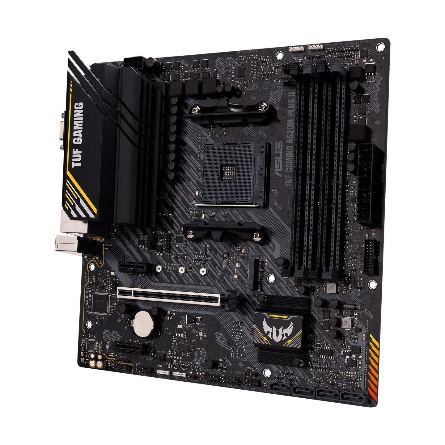 Asus | TUF GAMING A520M-PLUS II | Processor family AMD | Processor socket AM4 | DDR4 DIMM | Memory slots 4 | Supported hard disk