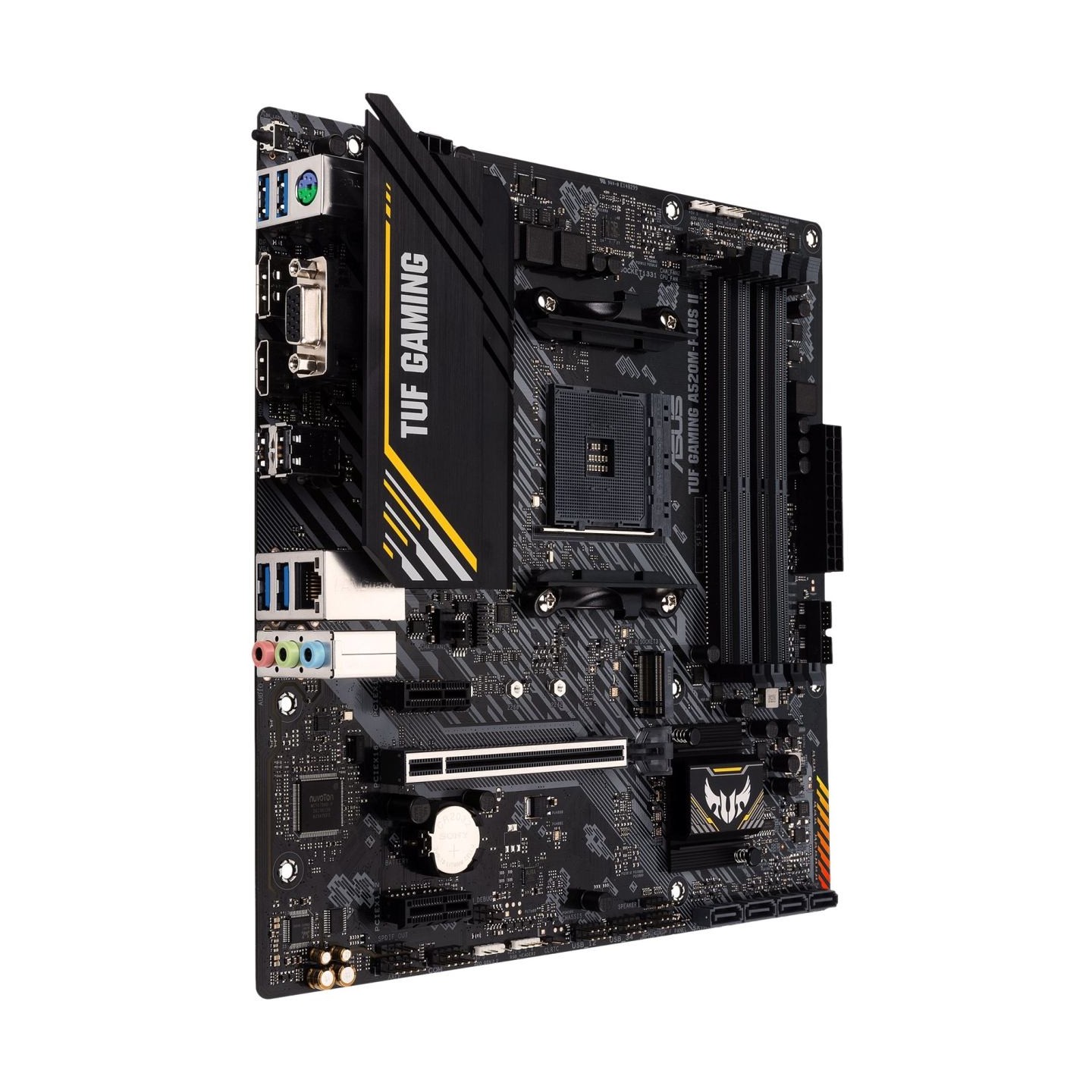Asus | TUF GAMING A520M-PLUS II | Processor family AMD | Processor socket AM4 | DDR4 DIMM | Memory slots 4 | Supported hard disk