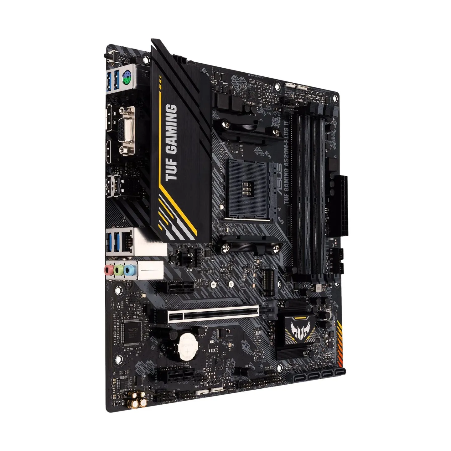 Asus | TUF GAMING A520M-PLUS II | Processor family AMD | Processor socket AM4 | DDR4 DIMM | Memory slots 4 | Supported hard disk