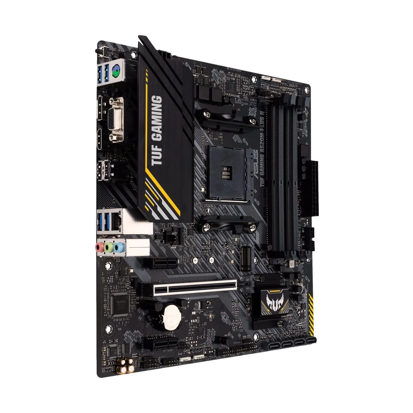 Asus | TUF GAMING A520M-PLUS II | Processor family AMD | Processor socket AM4 | DDR4 DIMM | Memory slots 4 | Supported hard disk