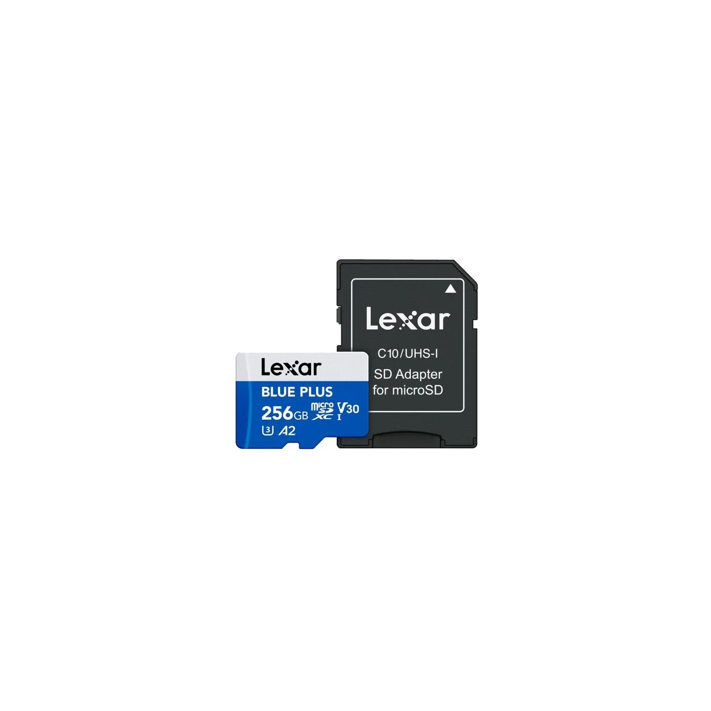 Lexar Memory card microSD card 256GB C10 A2 U3 V30 170MB/s Blue Plus