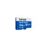 Lexar Memory card microSD card 256GB C10 A2 U3 V30 170MB/s Blue Plus