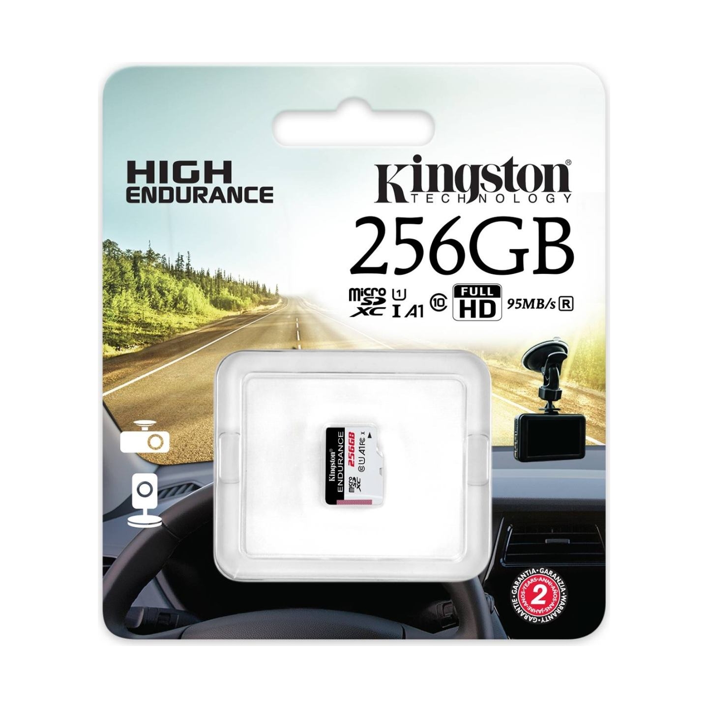 Kingston Endurance 95R | 256 GB | microSDXC | Flash memory class Class 10, UHS-I