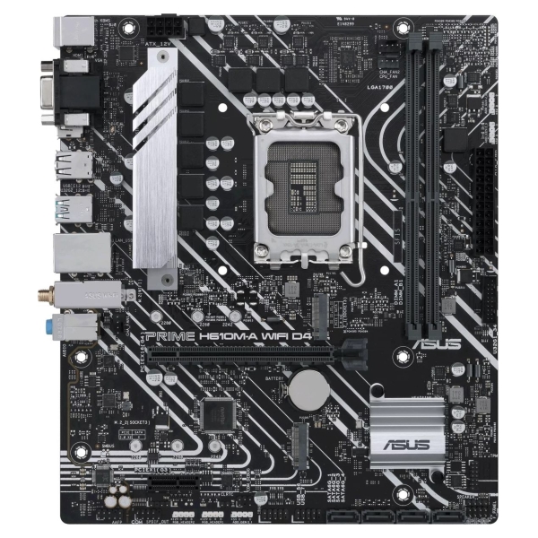 Asus | PRIME H610M-A WIFI D4 | Processor family Intel | Processor socket  LGA1700 | DDR4 DIMM | Memory slots 2 | Supported hard 