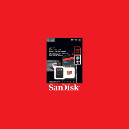 Sandisk Extreme microSDXC 512GB 190/130 MB/s A2 V30 U3