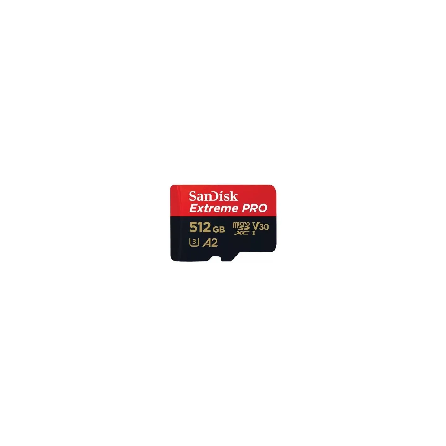 Sandisk Extreme PRO microSDXC 512GB + SD Adapter + 2 years RescuePRO Deluxe up to 200MB/s & 140MB/s Read/Write speeds A2 C10 V30